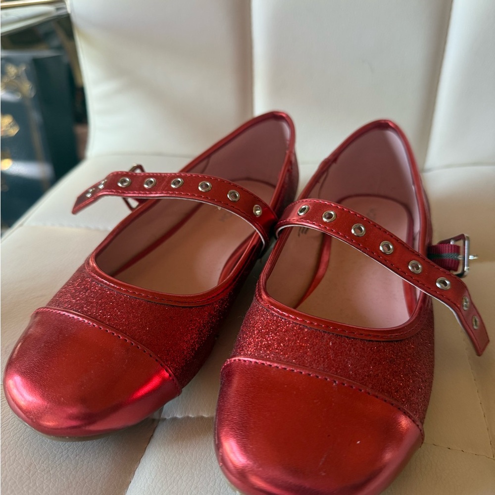 Nordstrom Shiny Red Kids Mary Jane Shoes